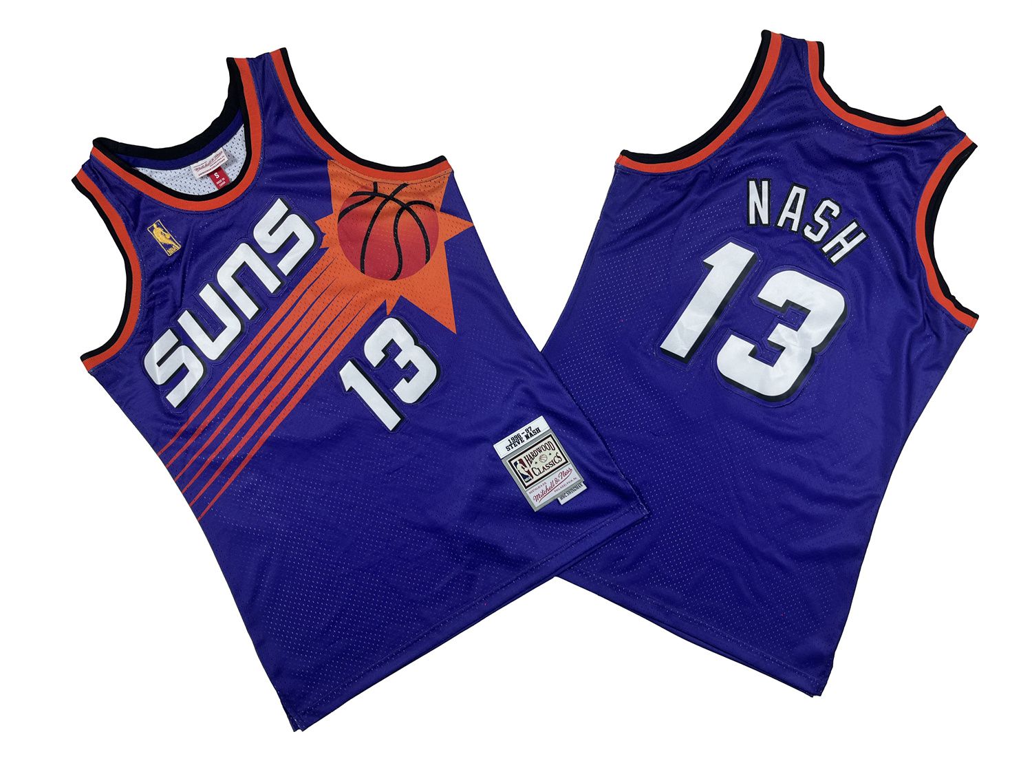 Men Phoenix Suns 13 Nash Purple Throwback NBA Jersey